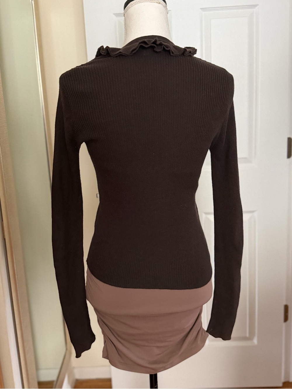 The Limited Women's Ruffled Button-Front Ribbed Cardigan Sweater - Picture 5 of 5